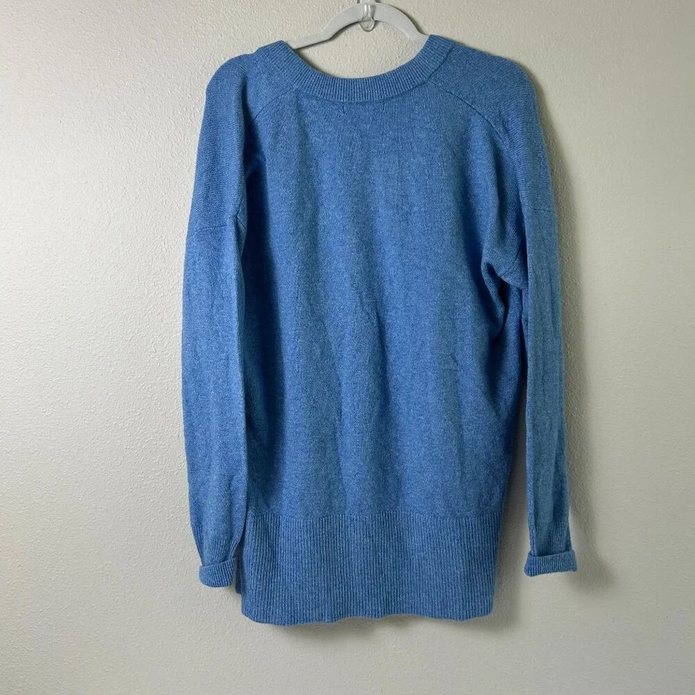 Banana Republic Sweater Mens Size M Blue V Neck‎ Hi Low Hem Pullover NWT